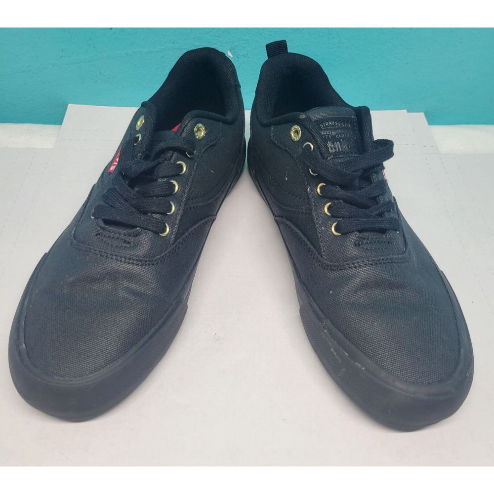 Levis Levi's Womens 7 Naya Casual Low Sneakers 52959738 Black Fabric Lace Up